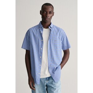 KOŠILE GANT REG POPLIN GINGHAM SS SHIRT modrá S