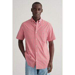 KOŠILE GANT REG POPLIN GINGHAM SS SHIRT červená M