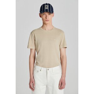 TRIČKO GANT SUNFADED SLIM PIQUE SS T-SHIRT hnědá S