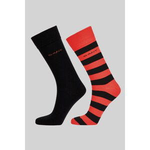 PONOŽKY GANT BARSTRIPE AND SOLID SOCKS 2-PACK růžová 40/42