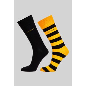 PONOŽKY GANT BARSTRIPE AND SOLID SOCKS 2-PACK žlutá 40/42