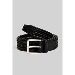 OPASEK GANT LEATHER ELASTIC BRAIDED BELT černá 110