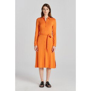 ŠATY GANT SLIM JERSEY SHIRT DRESS oranžová M