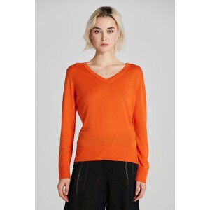 SVETR GANT FINE KNIT V-NECK oranžová L