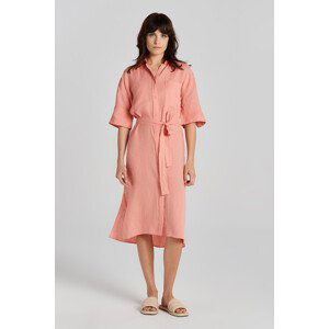 ŠATY GANT REL LINEN SS SHIRT DRESS růžová 42