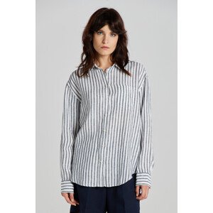 KOŠILE GANT REL STRIPED LINEN SHIRT modrá 32