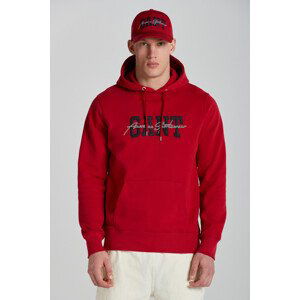 MIKINA GANT ARCH SCRIPT HOODIE RUBY RED