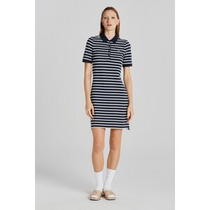 ŠATY GANT STRIPED SHIELD SS PIQUE POLO DRESS modrá M