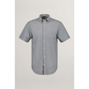 KOŠILE GANT REG POPLIN MICROCHECK SS SHIRT zelená XL