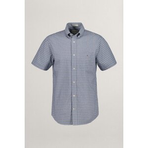 KOŠILE GANT REG POPLIN MICROCHECK SS SHIRT modrá S