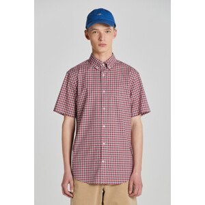 KOŠILE GANT REG POPLIN MICROCHECK SS SHIRT červená M