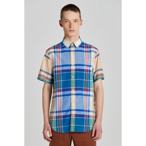 KOŠILE GANT REG INDIAN MADRAS SS SHIRT modrá M