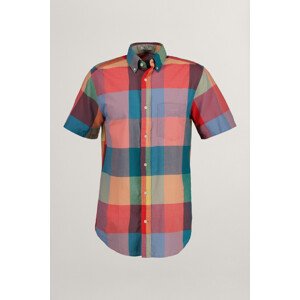 KOŠILE GANT REG INDIAN MADRAS SS SHIRT oranžová XXL