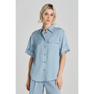 KOŠILE GANT REL POCKET SS SHIRT modrá 36