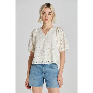 HALENKA GANT REG BRODERIE ANGLAISE BLOUSE bílá 38