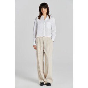 KALHOTY GANT REL STRETCH LINEN TAILORED PANT hnědá 40