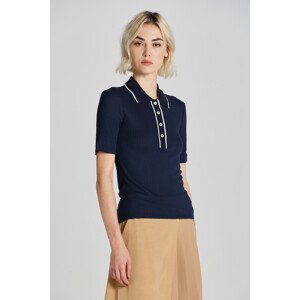 POLOKOŠILE GANT LIGHTWEIGHT RIBBED SS POLO modrá S