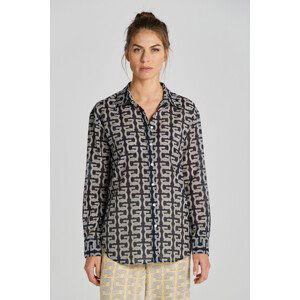 KOŠILE GANT REL G PATTERN COT SILK SHIRT modrá 32