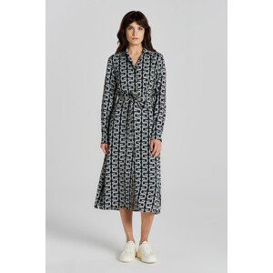 ŠATY GANT SLIM G PATTERN SHIRT DRESS modrá 34