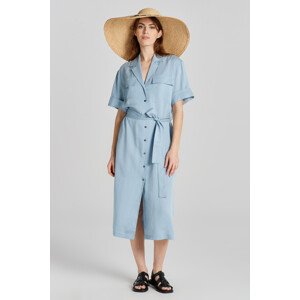 ŠATY GANT REL POCKET SS SHIRT DRESS modrá 38