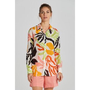 KOŠILE GANT REL PALM PRINT COT SILK SHIRT MEDAL YELLOW