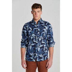 KOŠILE GANT REG LINEN PRINT SHIRT modrá XL