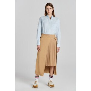 SUKNĚ GANT PLEATED WRAP CHINO SKIRT hnědá 44