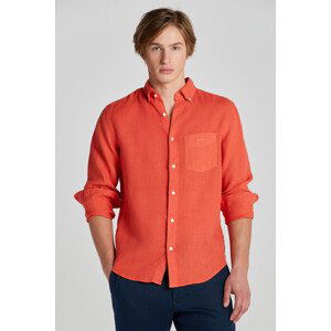 KOŠILE GANT REG GMNT DYED LINEN SHIRT oranžová S