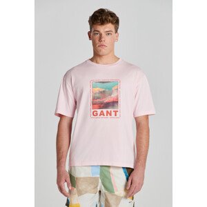 TRIČKO GANT WASHED GRAPHIC SS T-SHIRT růžová S