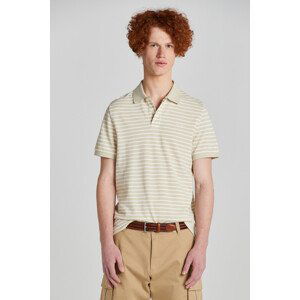 POLOKOŠILE GANT STRIPED SS PIQUE POLO SILKY BEIGE