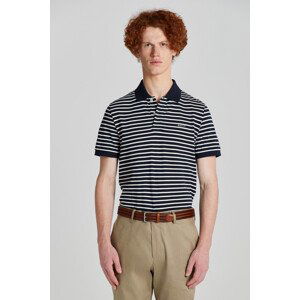 POLOKOŠILE GANT STRIPED SS PIQUE POLO modrá L