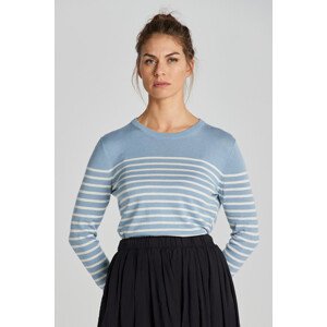 SVETR GANT FINE KNIT STRIPED C-NECK modrá XL