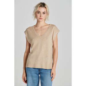 VESTA GANT LINEN BLEND V-NECK VEST žlutá XXS