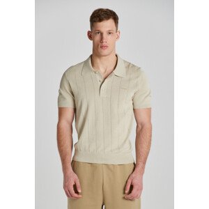 SVETR GANT POINTELLE TEXTURED SS POLO hnědá M