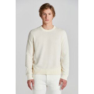 SVETR GANT TEXTURED COTTON C-NECK bílá S