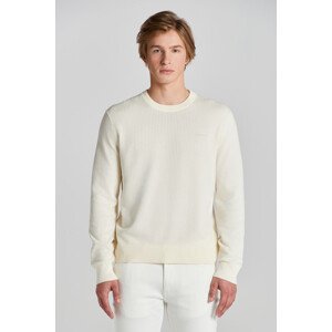 SVETR GANT TEXTURED COTTON C-NECK bílá L