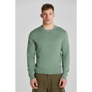 SVETR GANT TEXTURED COTTON C-NECK zelená M