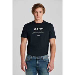 TRIČKO GANT LOGO SCRIPT PRINTED SS T-SHIRT BLACK