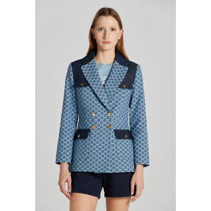 SAKO GANT SLIM MONOGRAM JACQUARD BLAZER modrá 36