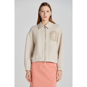 BUNDA GANT TEXTURED VARSITY JACKET hnědá XS