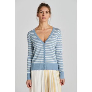 KARDIGAN GANT FINE KNIT STRIPED CARDIGAN modrá M