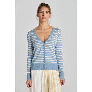 KARDIGAN GANT FINE KNIT STRIPED CARDIGAN modrá L