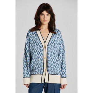 KARDIGAN GANT JACQUARD G KNIT CARDIGAN modrá S