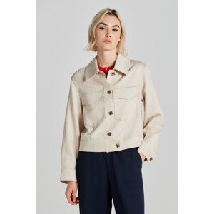 BUNDA GANT CROPPED LINEN BLEND JACKET hnědá S