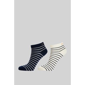 PONOŽKY GANT BRETON STRIPE ANKLE SOCKS 2-PACK modrá 39/41