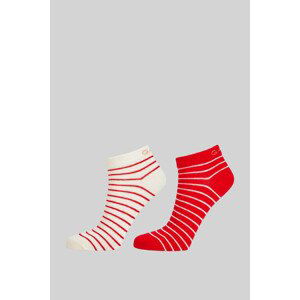 PONOŽKY GANT BRETON STRIPE ANKLE SOCKS 2-PACK červená 36/38