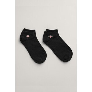 PONOŽKY GANT SHIELD SNEAKER SOCKS 2-PACK černá 37/39