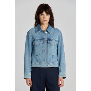 BUNDA GANT CROPPED DENIM JACKET modrá S