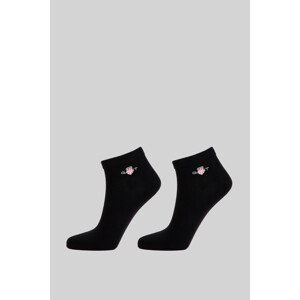 PONOŽKY GANT SHIELD ANKLE SOCKS 2-PACK černá 40/42