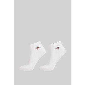 PONOŽKY GANT SHIELD ANKLE SOCKS 2-PACK bílá 43/45